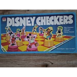 Vintage 1977 Disney Checkers Board Game Play Checkers With Your Disney Friends